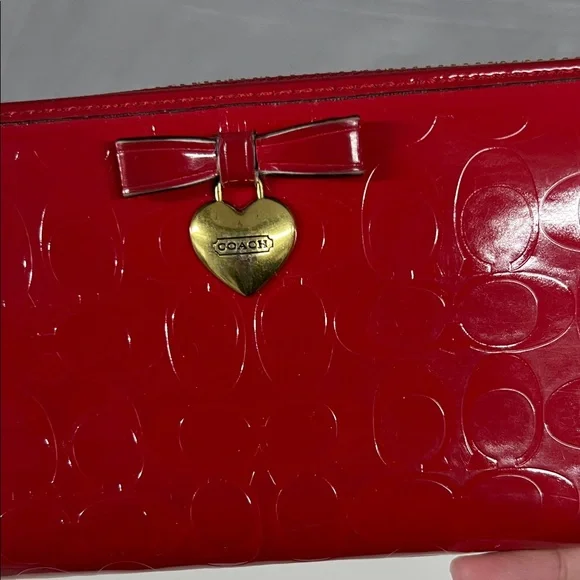 Coach Red Monogram Wallet - Picture 2 of 12